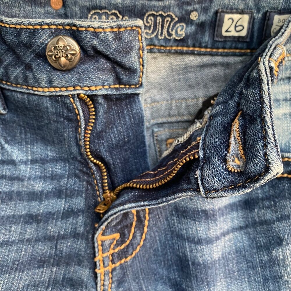 Miss Me JE5014F432 Flare Jeans Distressed Dark 26 - Picture 15 of 16